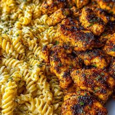 Cajun Garlic Butter Chicken with Creamy Parmesan Twisted Pasta-image